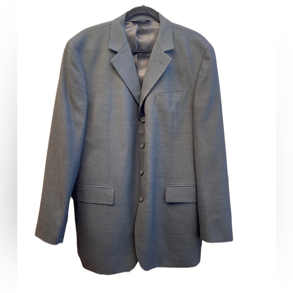 Black vintage baracuta soft wool silk lined blazer suit jacket 42R